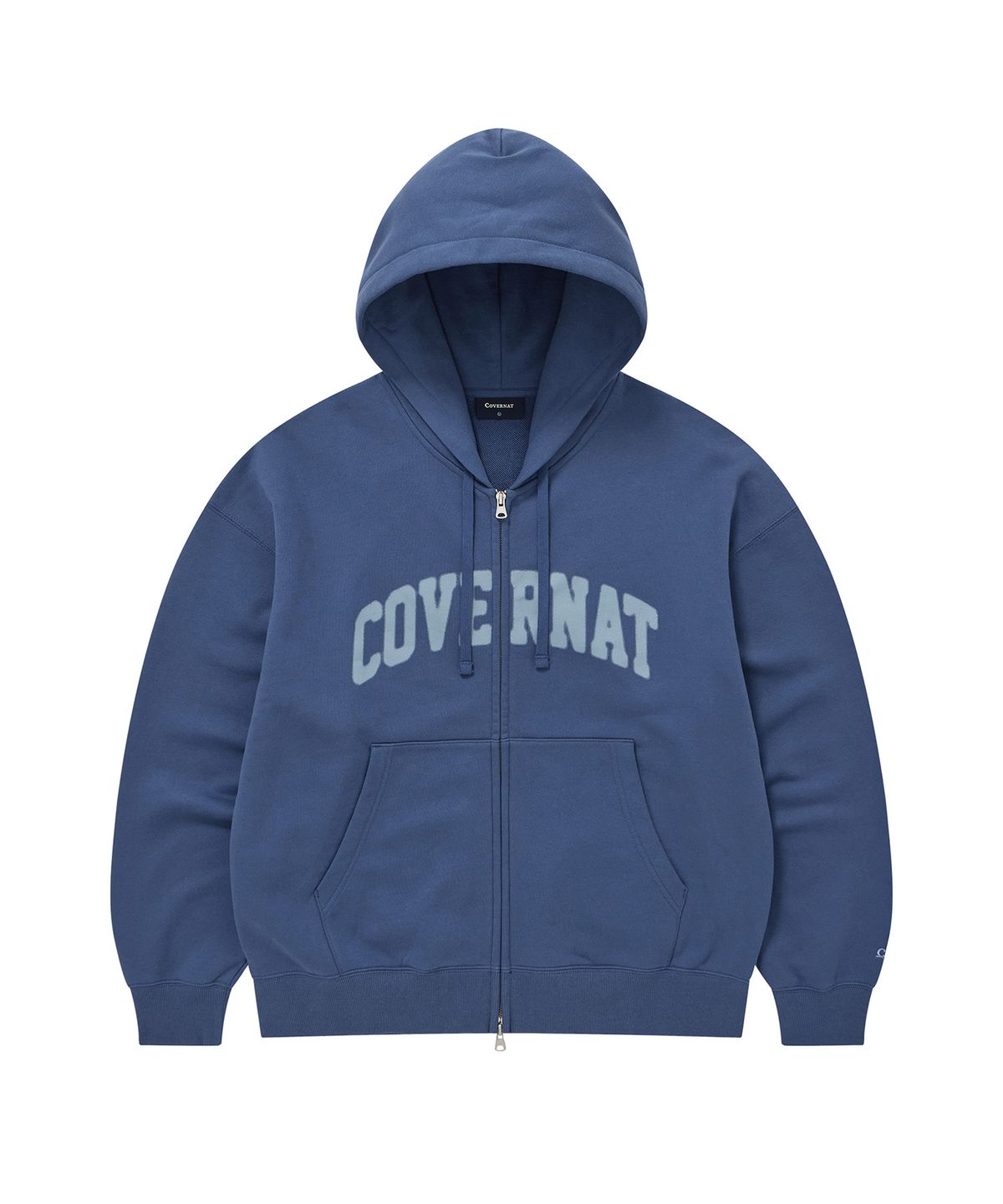 커버낫(COVERNAT) 아치 로고 후드집업 다크 블루