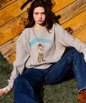 Popeye Vintage Raglan Sweatshirt Melange Gray