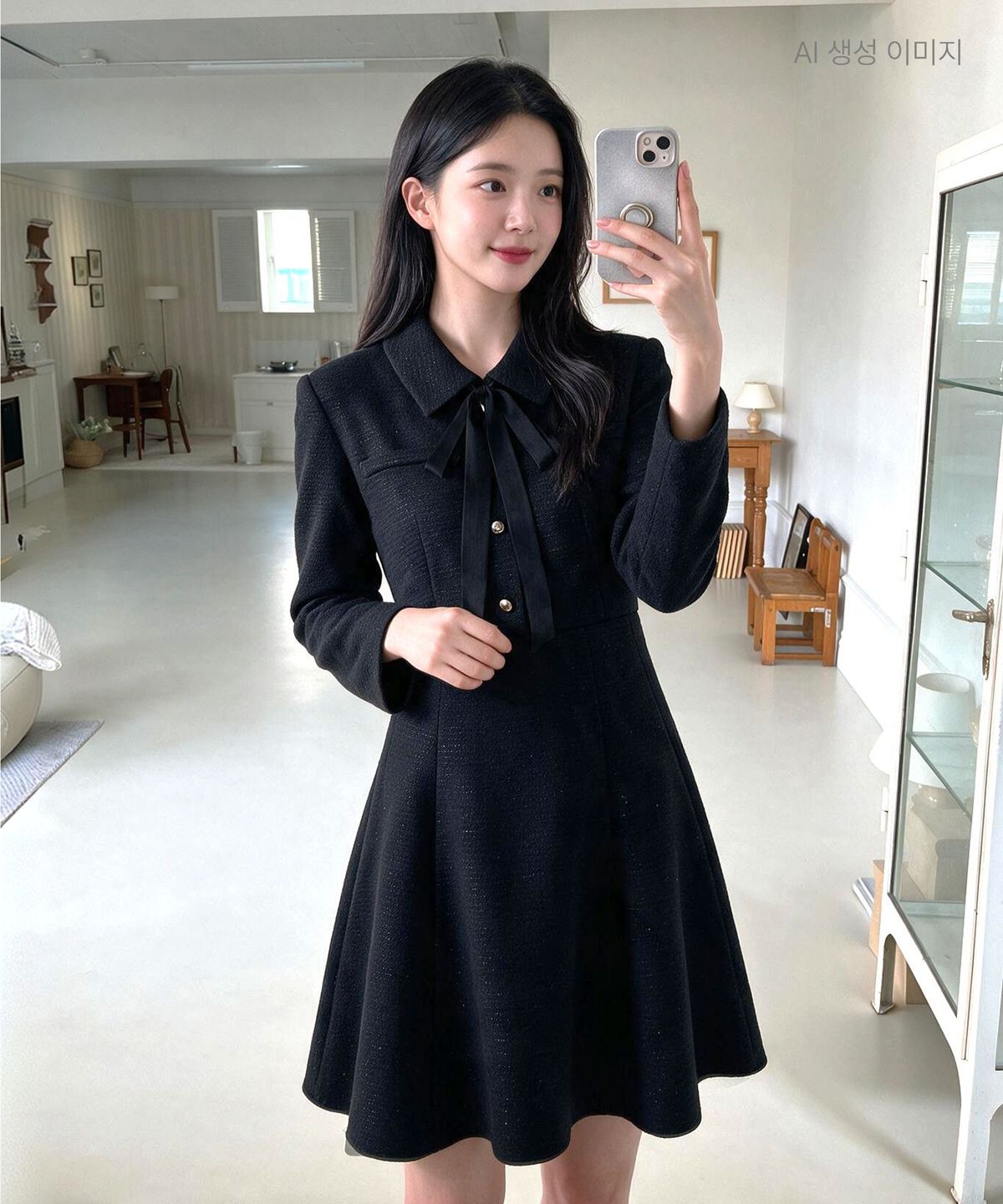 로엠(ROEM) 카라형 미니 트위드 원피스 RMOWG12ST1