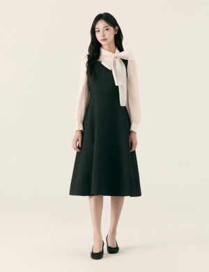 우븐매칭 타이형 롱원피스_RMOWG12ST4