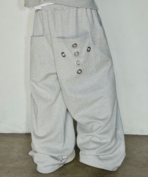 메가 와이드 아일렛 트레이닝 팬츠[그레이]