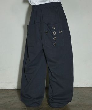 메가 와이드 아일렛 트레이닝 팬츠[차콜]