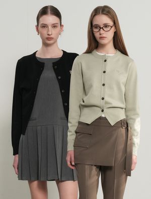 [2PACK] 에센셜 크루넥 가디건 [8COL] / WBD3L04501SET