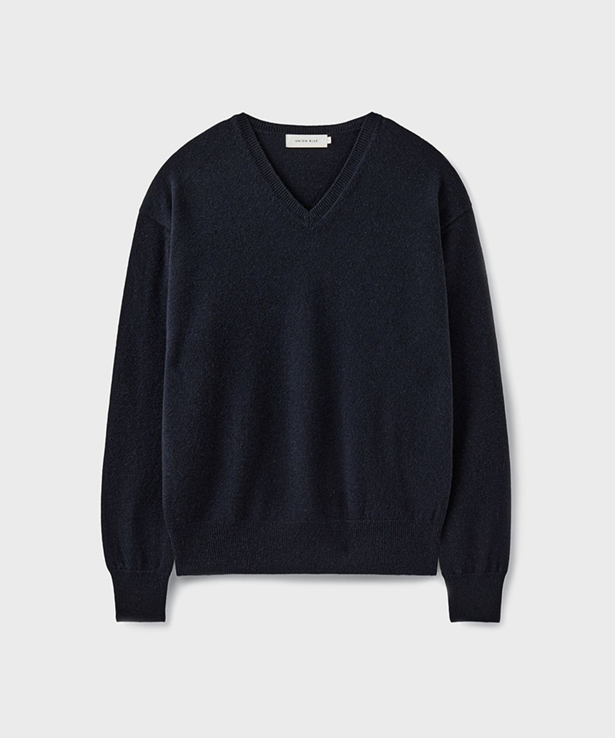 유니온블루(UNION BLUE) HARU CASHMERE WOOL V-NECK KNIT [DARK NAVY]