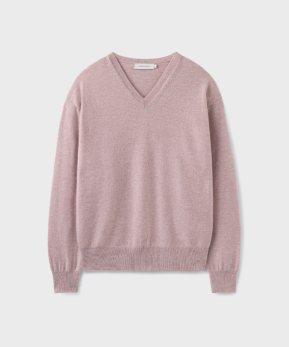 유니온블루(UNION BLUE) HARU CASHMERE WOOL V-NECK KNIT [CLOUD PINK]