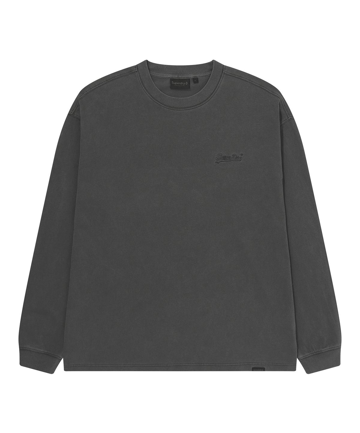 슈퍼드라이(SUPERDRY) 가먼트 다잉 롱슬리브 티셔츠 차콜 SDUILAQ44CHL