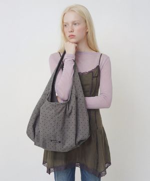Drop eco shoulder bag_Dot charcoal