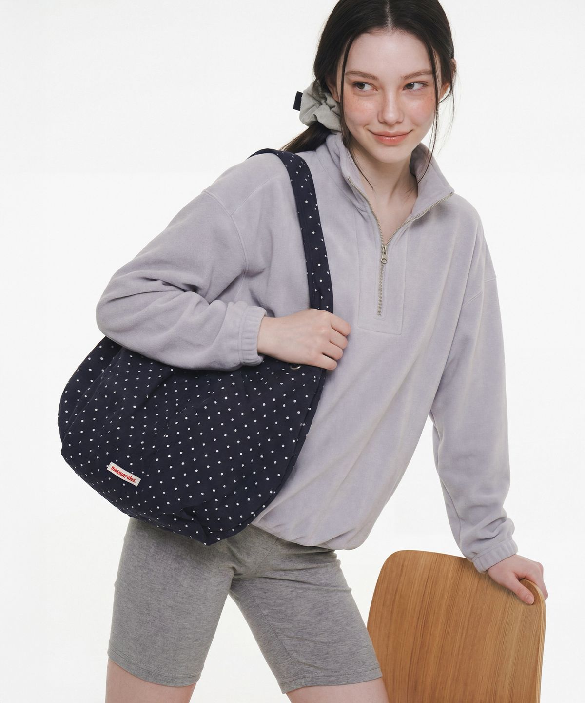 마스마룰즈(MASMARULEZ) Drop eco shoulder bag_Dot denim