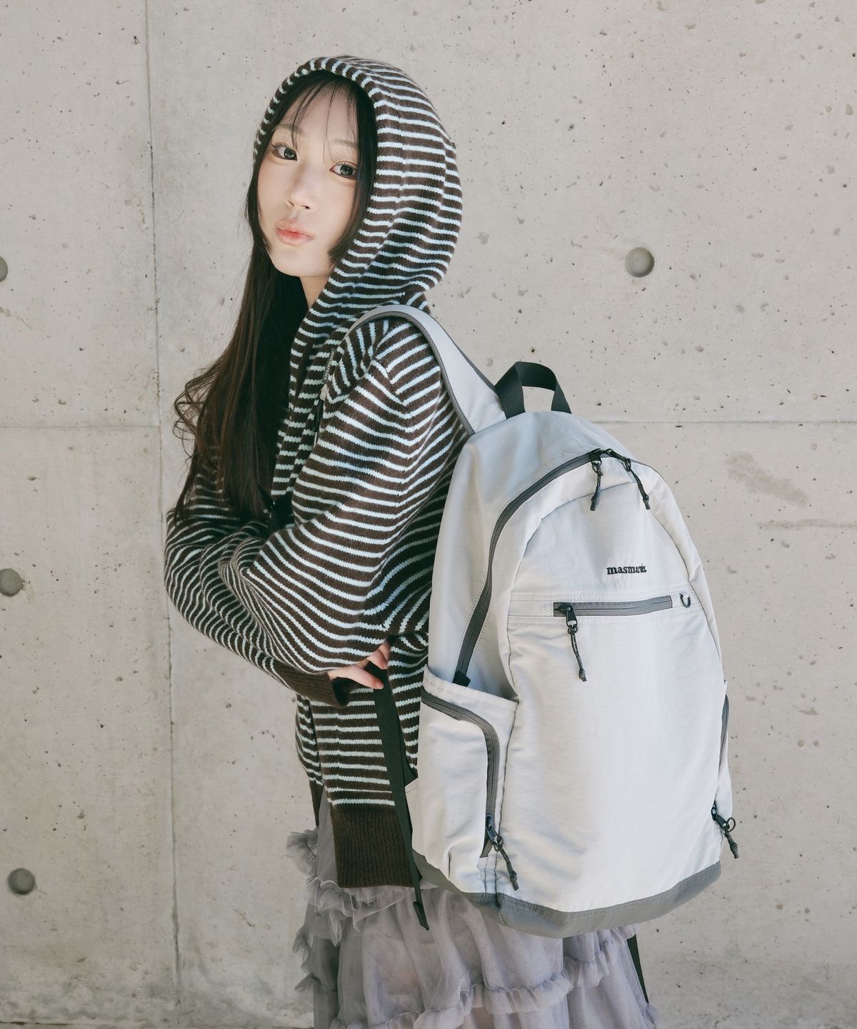 마스마룰즈(MASMARULEZ) Mono lite backpack_Light Gray