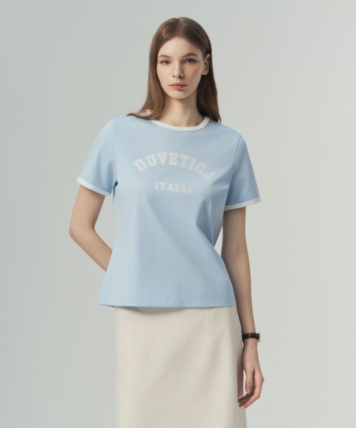 듀베티카(DUVETICA) 키에티 N(라이트스카이블루)(여성 반팔티셔츠)