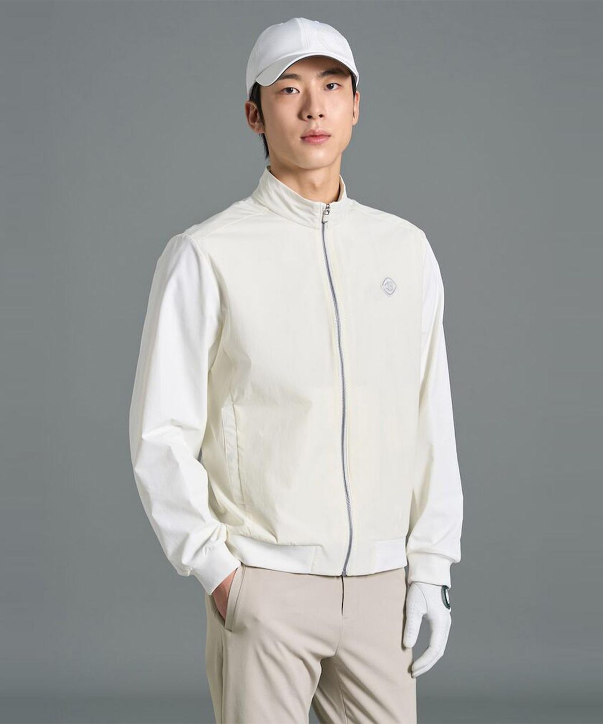 빈폴골프(BEANPOLE GOLF) [B_under] 남성 하이브리드 바람막이  화이트