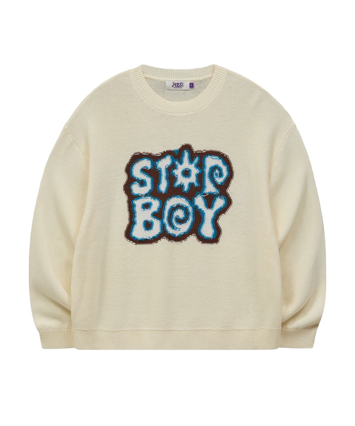 후드후드(HOODHOOD) STAR BOY 후로킹 니트 아이보리