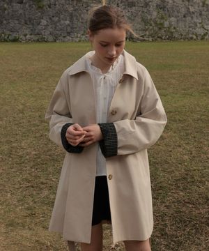 Point Half Trench Coat [Beige]