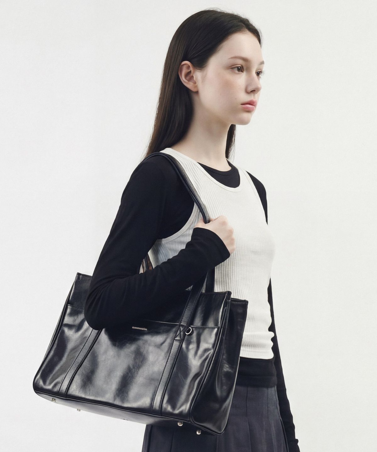 마스마룰즈(MASMARULEZ) Log shoulder bag_Black