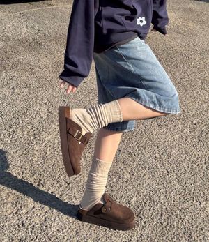 플랫폼 신세틱 스웨이드 클로그 HPCV4GS25Q