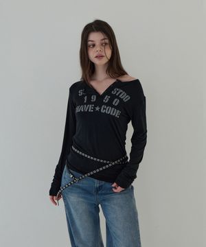 헨리넥 버튼 롱슬리브 (블랙)