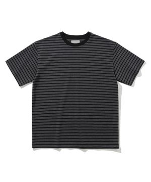 DOWN BLACK STRIPE HALF SLEEVE T-SHIRT #1