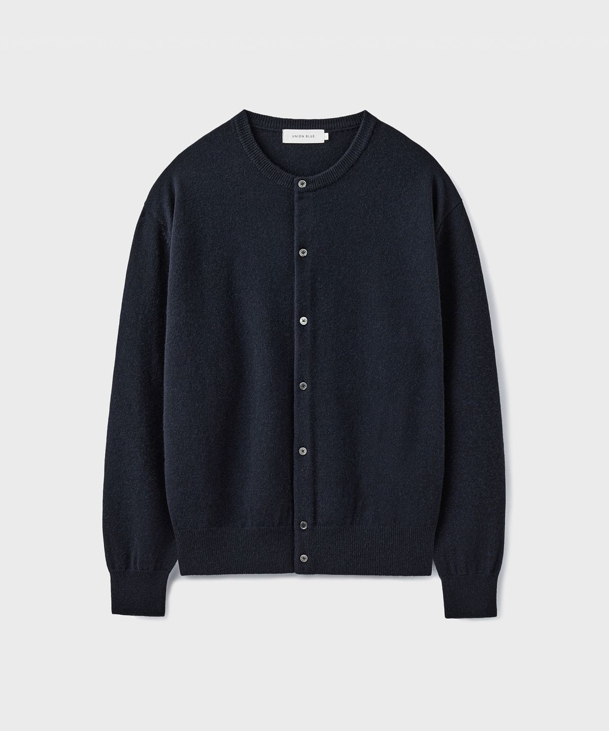 유니온블루(UNION BLUE) HARU CASHMERE WOOL CROP CARDIGAN [DARK NAVY]