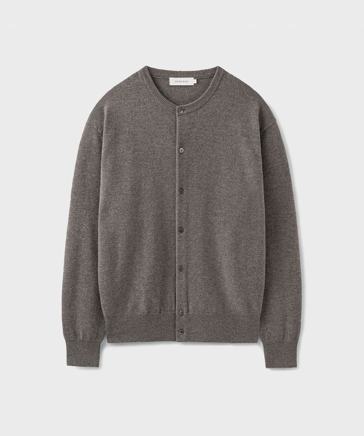 유니온블루(UNION BLUE) HARU CASHMERE WOOL CROP CARDIGAN [MELANGE TAUPE]