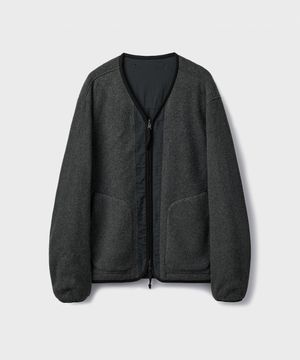 FLEECE REVERSIBLE LINER JACKET [GRAPHITE/CHARCOAL]