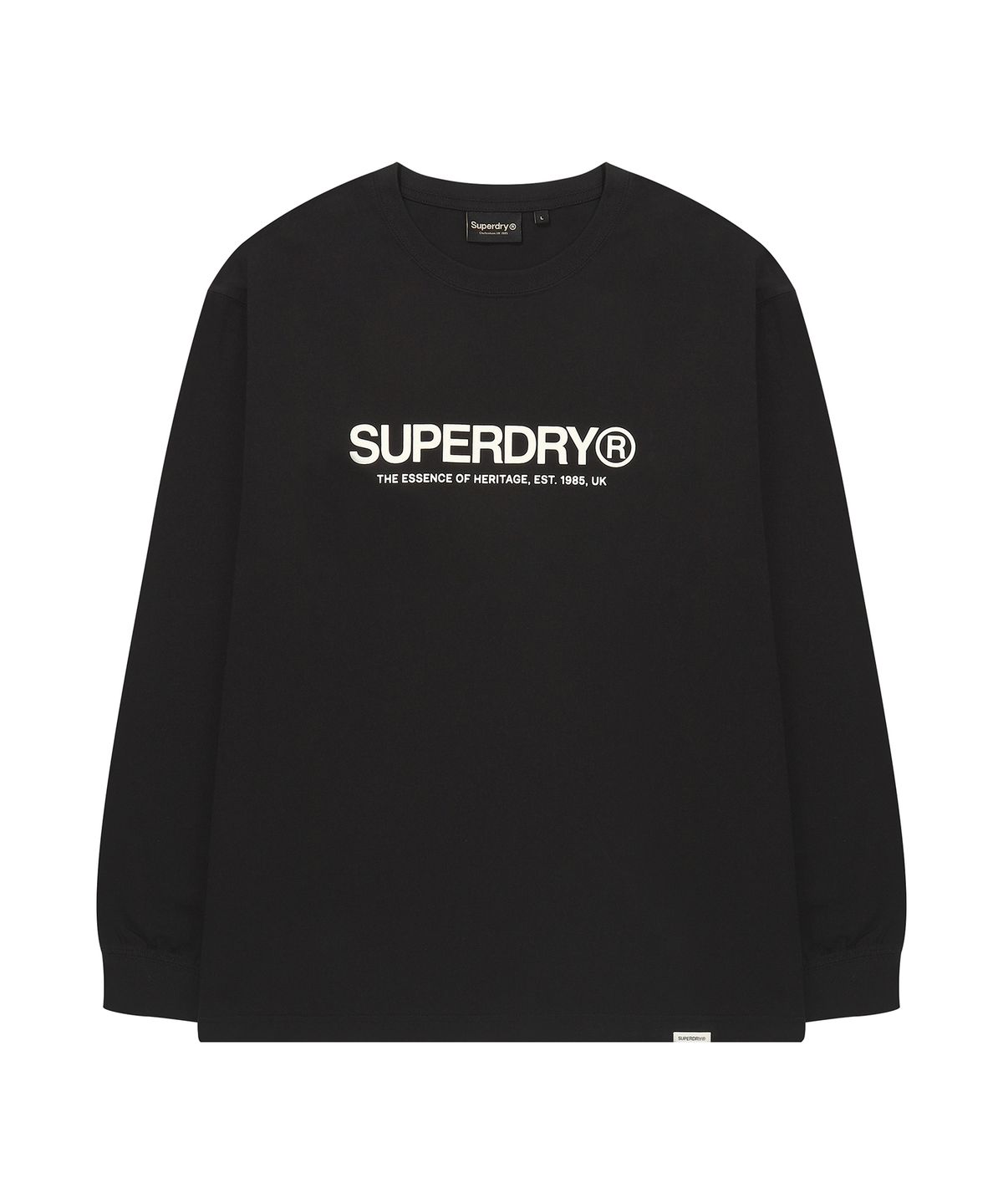 슈퍼드라이(SUPERDRY) 에센셜 롱슬리브 티셔츠 블랙 SDUILAQ02BLK