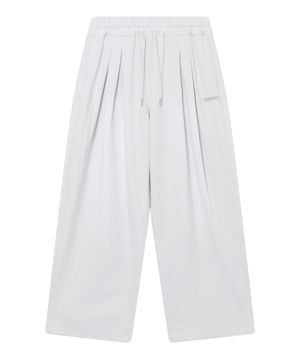 우먼스 더블 플리트  워시드 스웻팬츠 쿨그레이