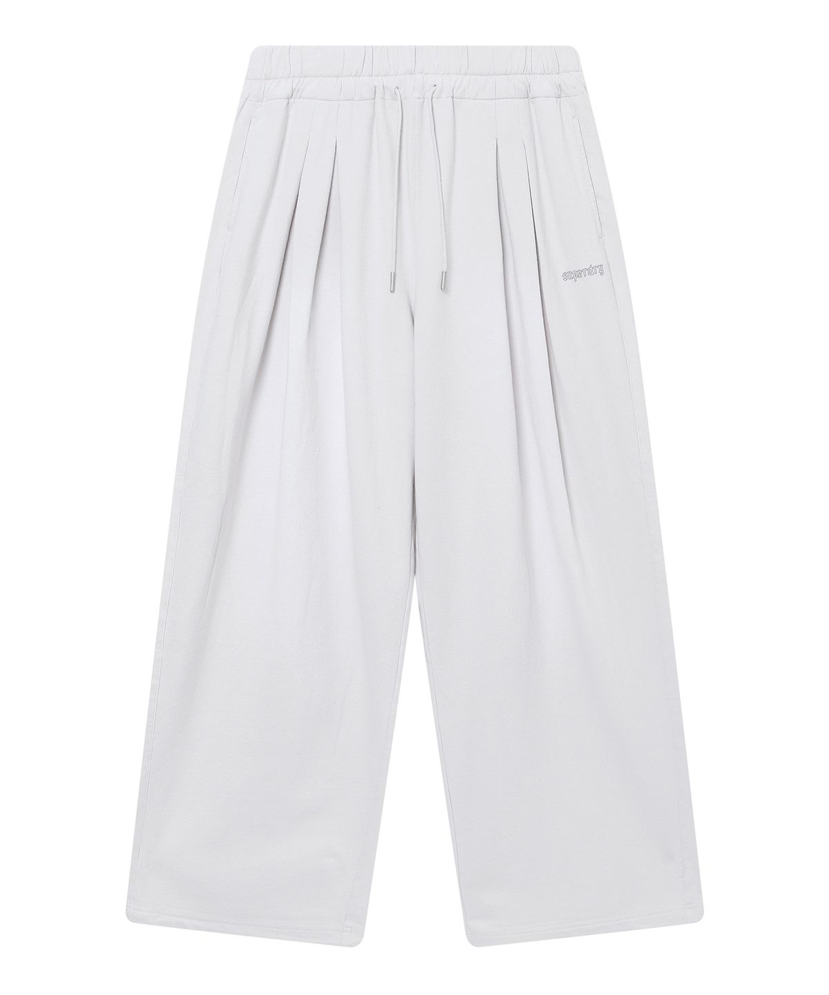 슈퍼드라이(SUPERDRY) 우먼스 더블 플리트  워시드 스웻팬츠 쿨그레이 SDFLNAQ43CGR