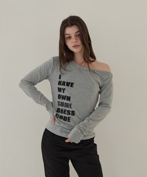 사이드 버튼 투웨이 롱슬리브 (멜란지 그레이)