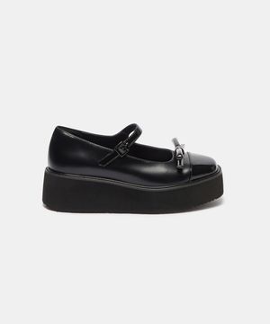 Ribbon platform flats (black)_DG1DS26004BLK