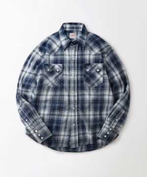 WESTERN INDIGO CHECK SHIRT_INDIGO CHECK