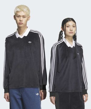 벨루어 폴로 롱 슬리브 - 블랙 / KQ5485