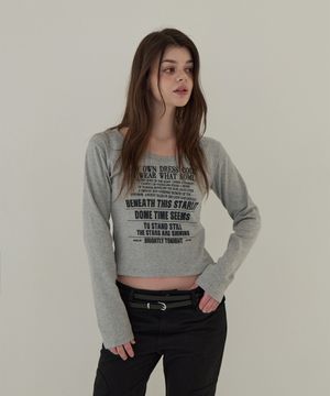 my own dress 롱슬리브 (멜란지 그레이)