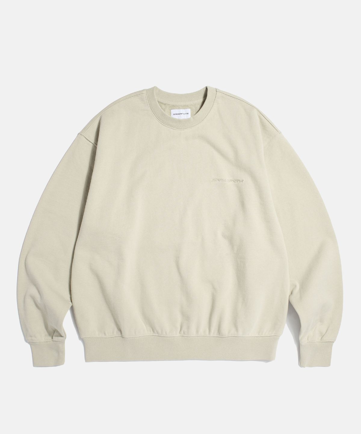 에스피오나지(ESPIONAGE) Standard Logo Heavyweight Sweatshirt Sand