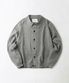 LS STRIPE COLLAR KNIT CARDIGAN_MELANGE GRAY