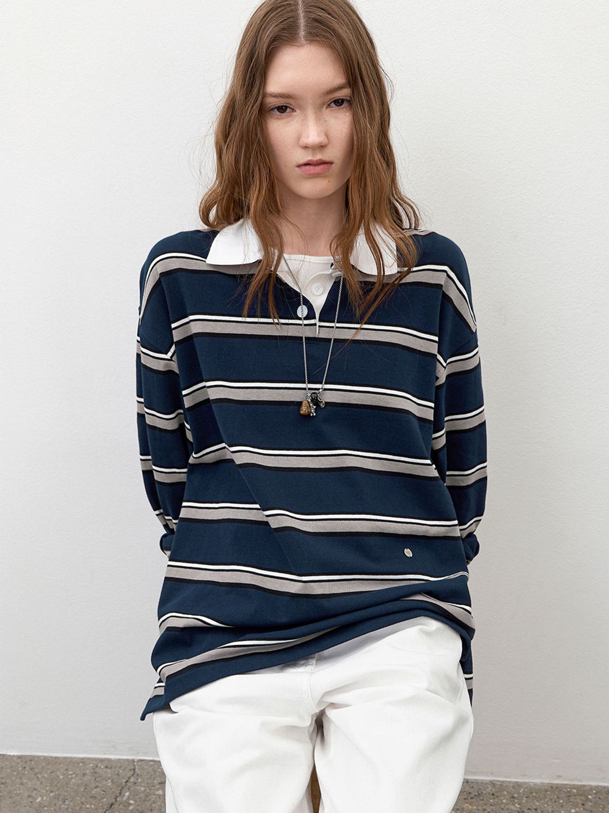 아틀리에 나인(ATELIER NAIN) STRIPE CALLA SPRING TEE (T-7164)