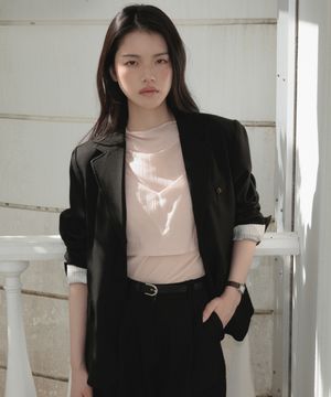 Hidden Stripe Single Jacket [Black]