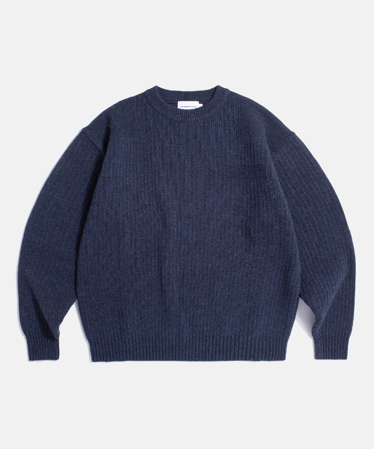 에스피오나지(ESPIONAGE) Commando Knit Sweater Dusty Navy