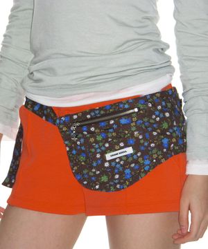 플로럴 에이프런 벨트_브라운