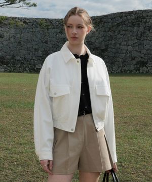 Pocket Cotton Jumper [White]