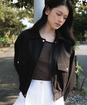 Pocket Cotton Jumper [Black]