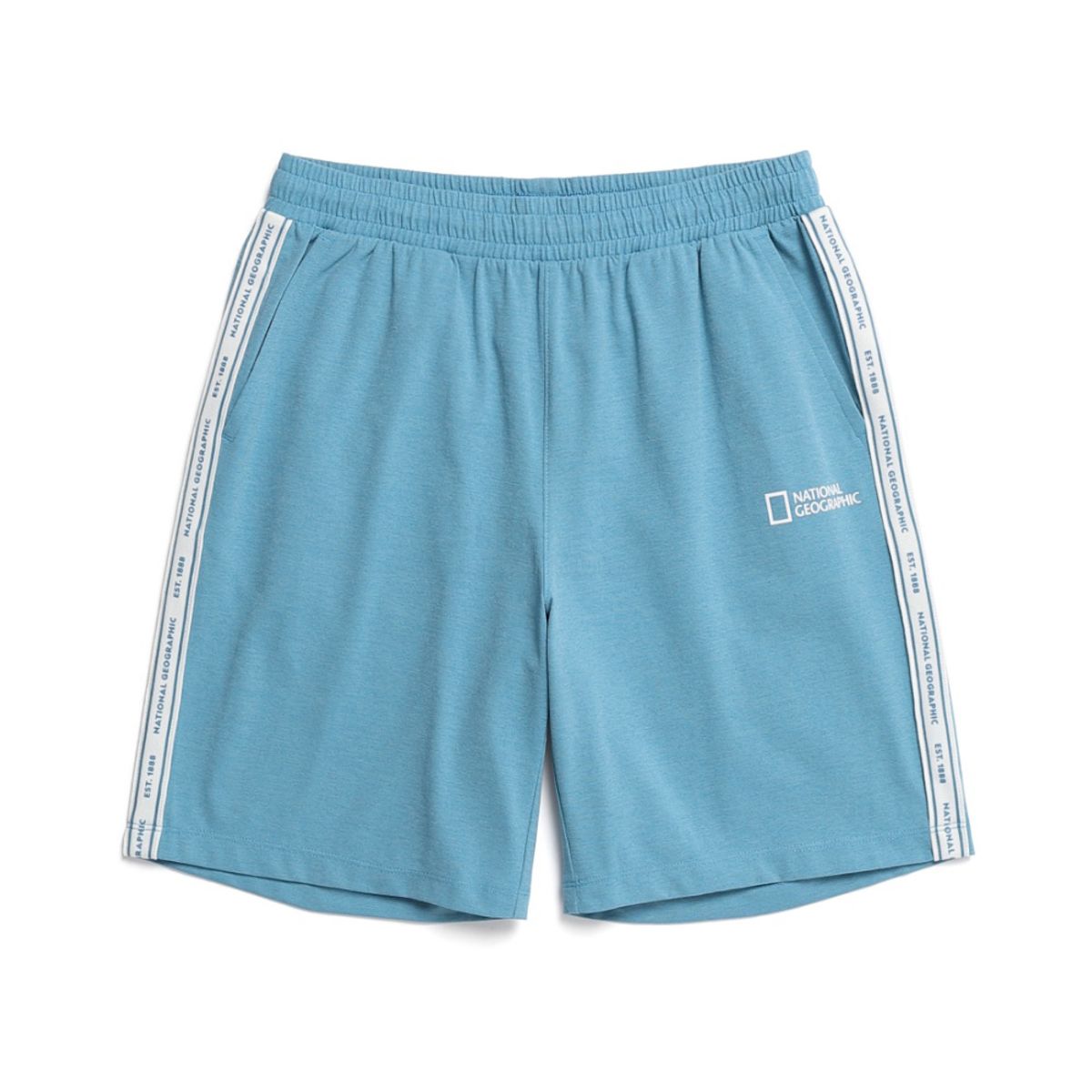 내셔널지오그래픽 키즈(NATIONAL GEOGRAPHIC KIDS) K232UHP310 테이프 배색 5부 팬츠 GRAY BLUE