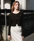 Lace Sleeveless Cardigan Set [Black]