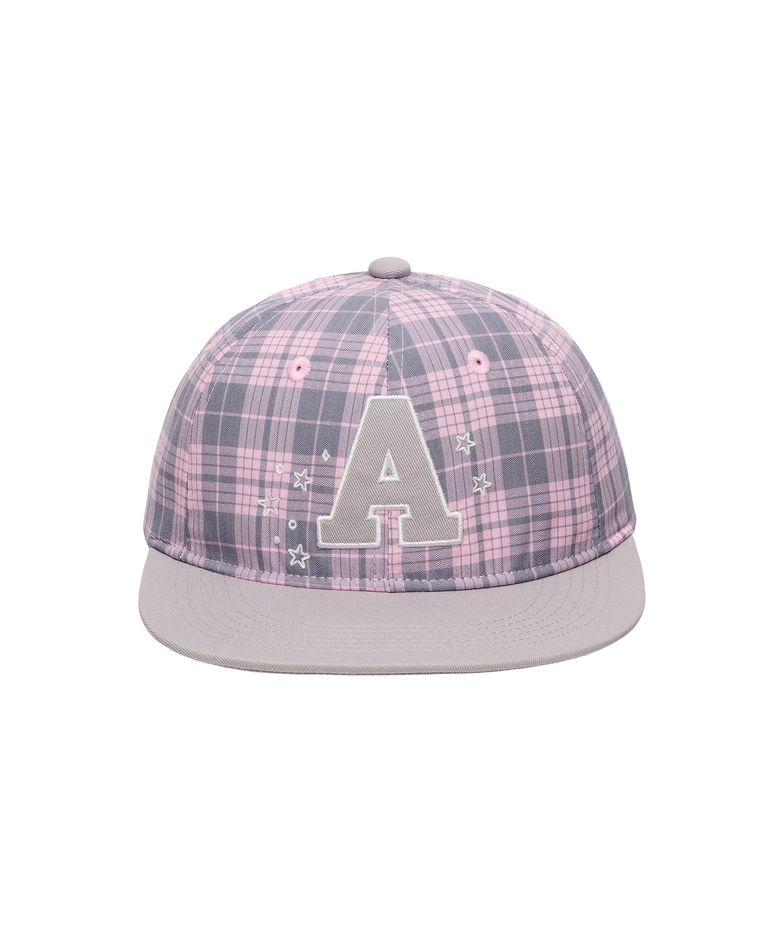 A CHECK BALL CAP PINK
