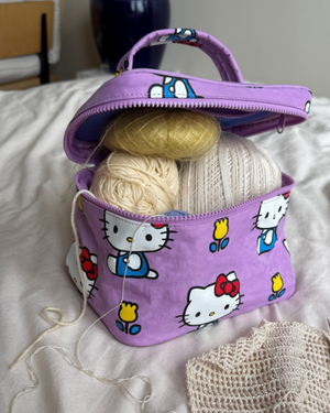 산리오 헬로키티 코스메틱 케이스 파우치 라지 핑크