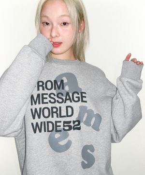 BIG LETTERING SWEATSHIRT GREY