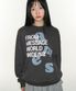 BIG LETTERING SWEATSHIRT CHARCOAL