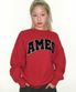 BASIC APPLIQUE SWEATSHIRT RED