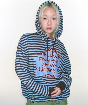 HOMEBOUND STRIPE HOODIE BLUE
