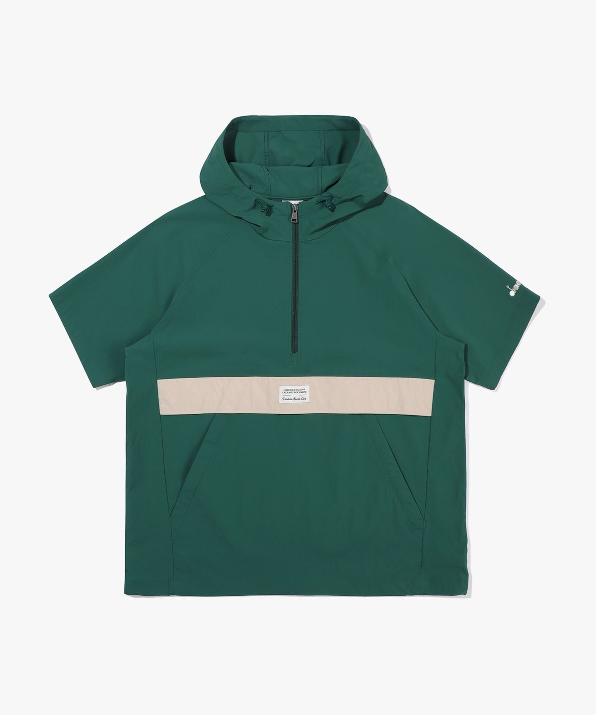 디아도라(diadora) 쿨웨이브 반팔 아노락 GREEN