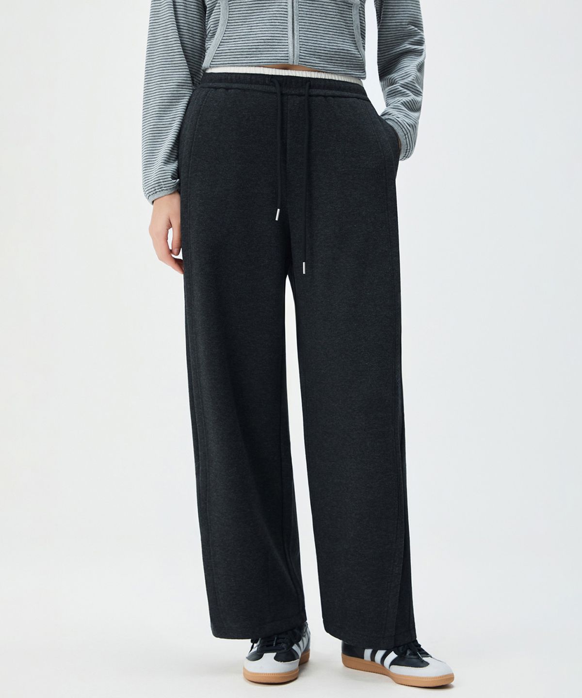미쏘(MIXXO) 기모 배색 밴딩팬츠 RE TMFC3SS_MIWTMG31QS